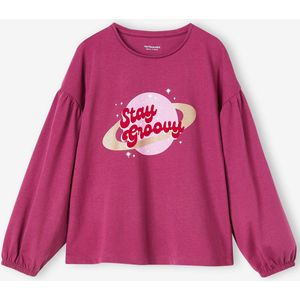 Vertbaudet T-shirt met glansdetails en een fluwelen tekst meisje