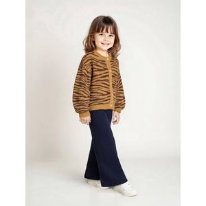 Gevoerde wijde legging van fleece voor meisjes marineblauw