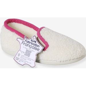 Gemaakt in Frankrijk, elastische sloffen voor kinderen ecru