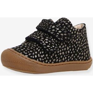 NATURINO suède schoentjes 'eerste stapjes' ponyprint NATURINO zwart