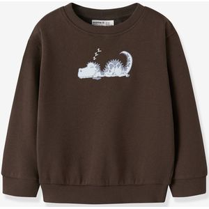 Sweatshirt - Regular Fit - Geborstelde Sweatstof - Lange Mouwen