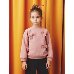 Sweater met knopen in reliëf voor meisjes rouge