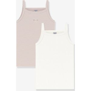 PETIT BATEAU - Set van 2 Hemdjes - Lichtroze - Katoen