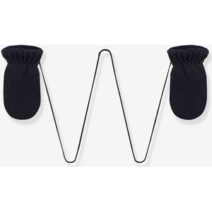 Tricot babywantjes met gerecyclede fleecevoering PETIT BATEAU blauw