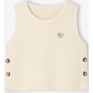 Mouwloze trui baby ecru