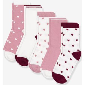 PETIT BATEAU - Pantykousjes - Violet - Katoen - Set van 5 Paar