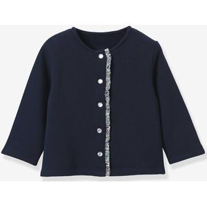 Vestje van biologisch katoenen sweatstof baby CYRILLUS marineblauw