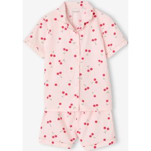 Pyjama voor meisjes in popeline Cherry lichtroze