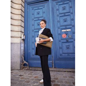 Wijde broek in maatpakstijl voor zwangere vrouwen ENVIE DE FRAISE zwart