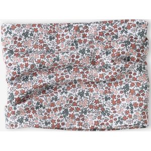 Meisjes snood met bloemenprint en fleece voering roze, bedrukt