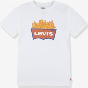 LEVI'S KID'S - T-shirt French Fry - Wit - Korte Mouwen - Ademend Kwaliteitsjersey