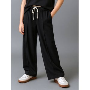 Wijde broek voor meisjes JONEN antraciet