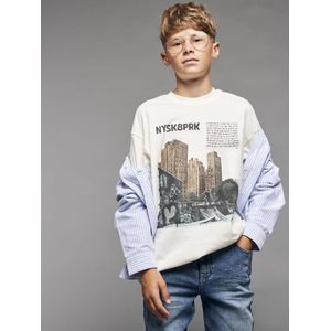 Oversized T-shirt met fotoprint JONEN ecru