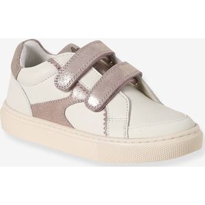 Gekraakte leren kindermanden, kleutercollectie veel wit