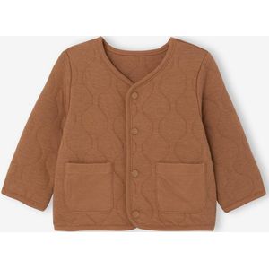 Gequilte vestje baby met drukknoopsluiting karamel