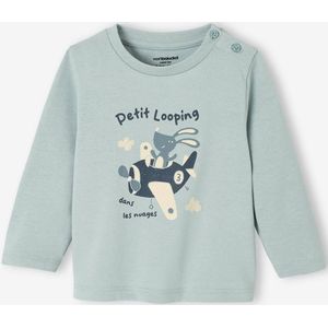 Decoratief T-shirt babyjongen ijsblauw