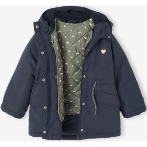 Parka - Marineblauw - 3-in-1 Meisjesparka - Met Capuchon