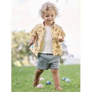 Set met shirt en sweater okergeel