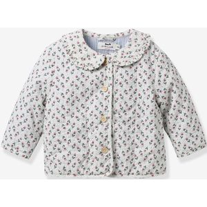Gewatteerde jas in seersucker voor baby's van CYRILLUS wit, bedrukt