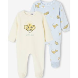 Set van 2 babyslaappakjes Disney ROI LION van fluweel / velours hemelsblauw