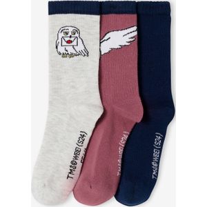 Set van 3 paar Harry Potter meisjessokken pruim