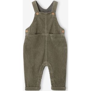 Velours tuinbroek baby jongen olijf