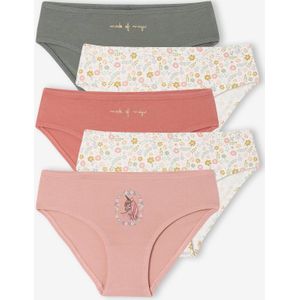 Set van 5 bijpassende slipjes voor meisjes rozen