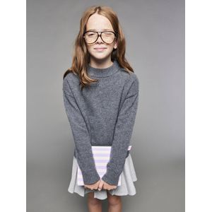 Trui met kasjmiermix voor meisjes JONEN grijs