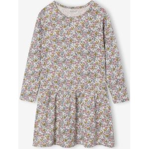 Meisjesjurk met print rozen
