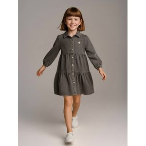 Jurk van lichtgewicht denim voor meisjes denimgrijs