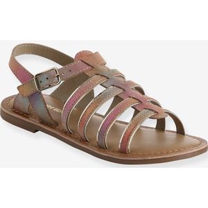 Leren sandalen met gespen voor meisjes meerkleurig