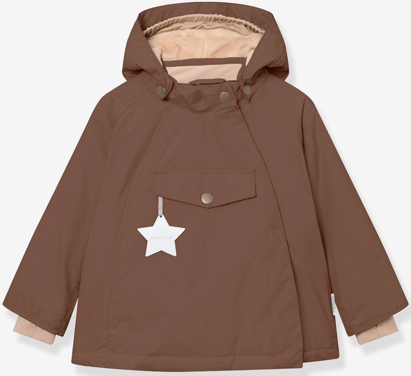 Unisex - Fleece Gevoerde Jas - Bruin - Winterjassen