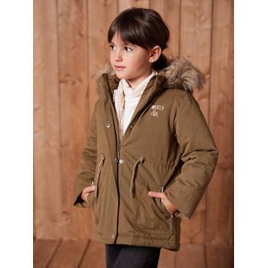 3-in-1 parka met capuchon meisje kaki