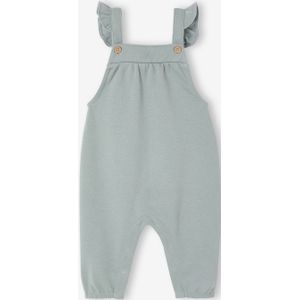 Salopet van sweatstof voor baby's saliegroen