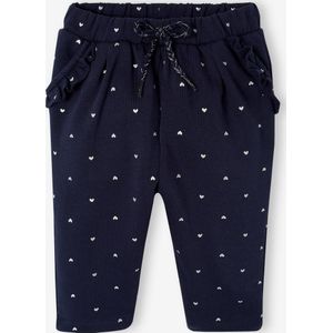 Fleece-pantalon voor meisjesbaby marineblauw