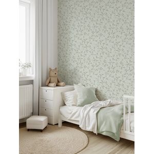 LILIPINSO - Jolis bourgeons - Vliesbehang - Groen - 10 meter - 50 cm breed
