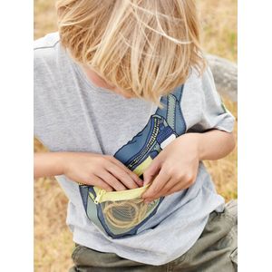 Vertbaudet T-shirt met banaanmotief misleidt het oog van de jongens met de zak met ritssluiting