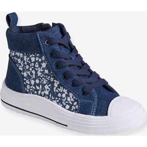 Meisjessneakers met jeanseffect jeansblauw