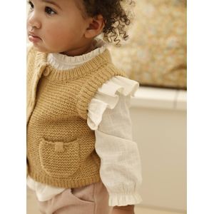 Vest - Okergeel - Mouwloos - Baby - Knoopsluiting