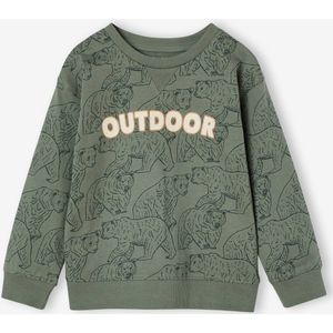 Jongensshirt in sweaterlook met print korstmos