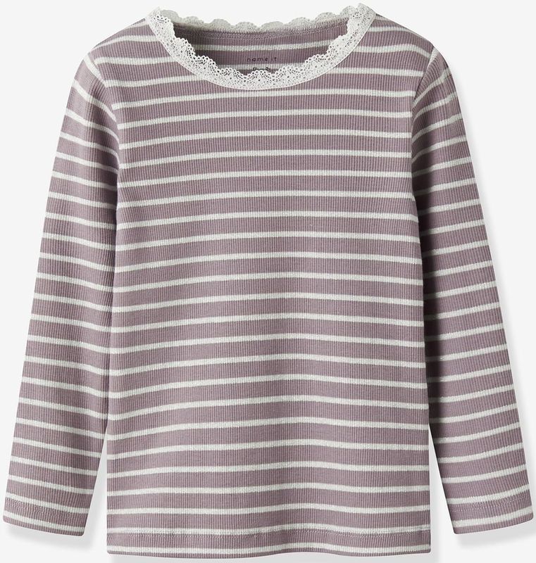 T-shirts - Zachtpaars - Top met Lange Mouwen - Meisjes