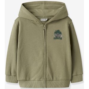 NAME IT - NMMVOLTINUS - Tussenjas - Saliegroen - Met Rits en Capuchon
