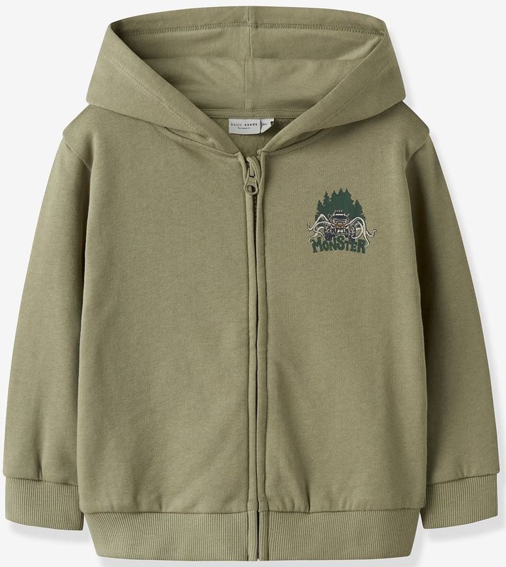 NAME IT - NMMVOLTINUS - Tussenjas - Saliegroen - Met Rits en Capuchon