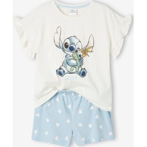 Tweekleurige pyjashort meisjes Disney Lilo en Stitch grijsblauw