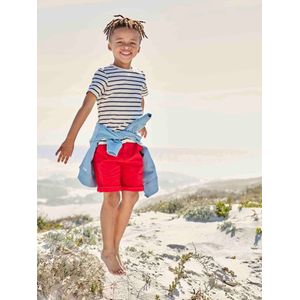 Chino - Rood - Jongens Bermuda - Katoen - Met Elastische Tailleband