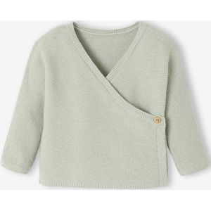 Brassière vest baby van wol en katoen blauwgroen