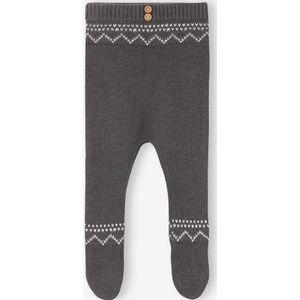 Broekje met Voetjes - Leiblauw - Jacquard Tricot - Baby