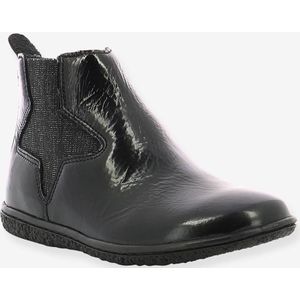 Meisjeslaarsjes Vermillon KICKERS gelakt zwart