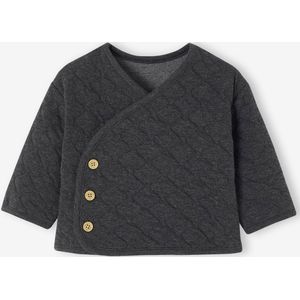 Cardigan met gekruiste opening voor pasgeborenen antraciet