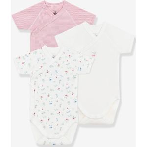 Petit Bateau - Rompertjes - Roze - Biologisch Katoen - Set van 3